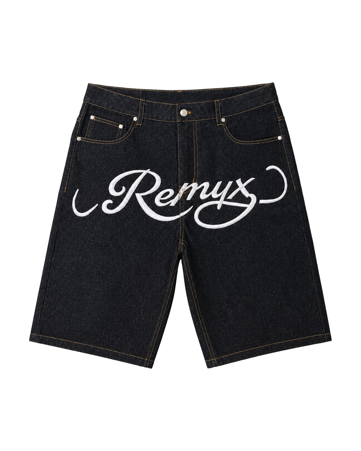 SCRIPT DENIM JORTS V8 – Remyx London