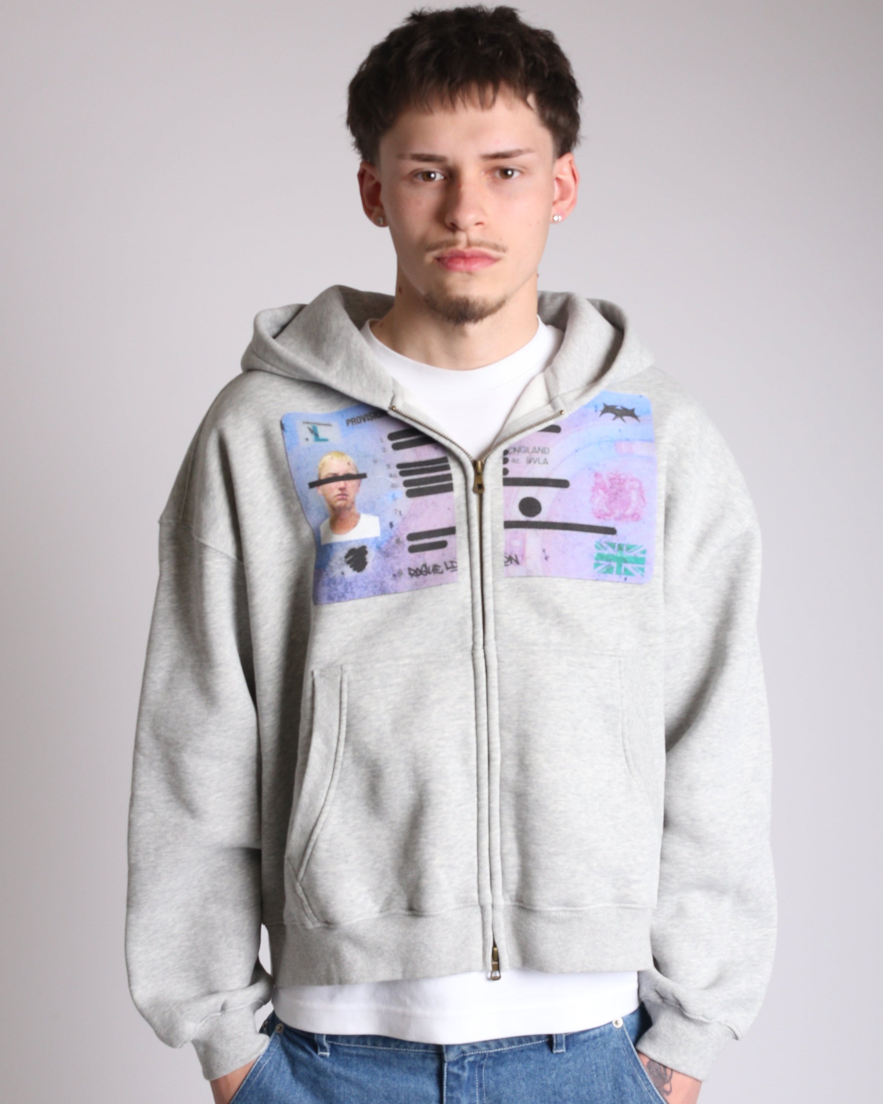 Grey ID Zipup Hoodie – Remyx London