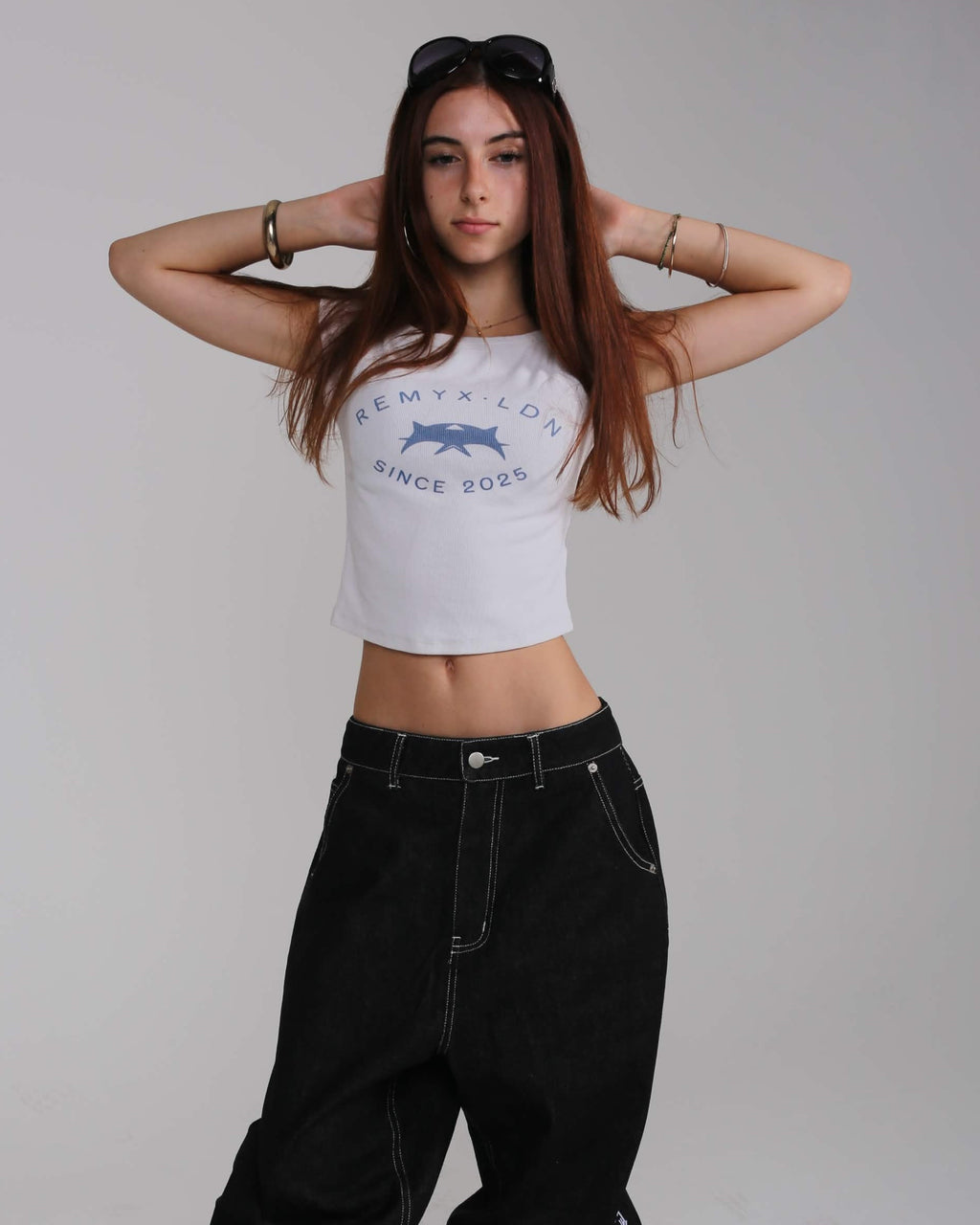 GIRLS WIDE NECK BABY TEE V8