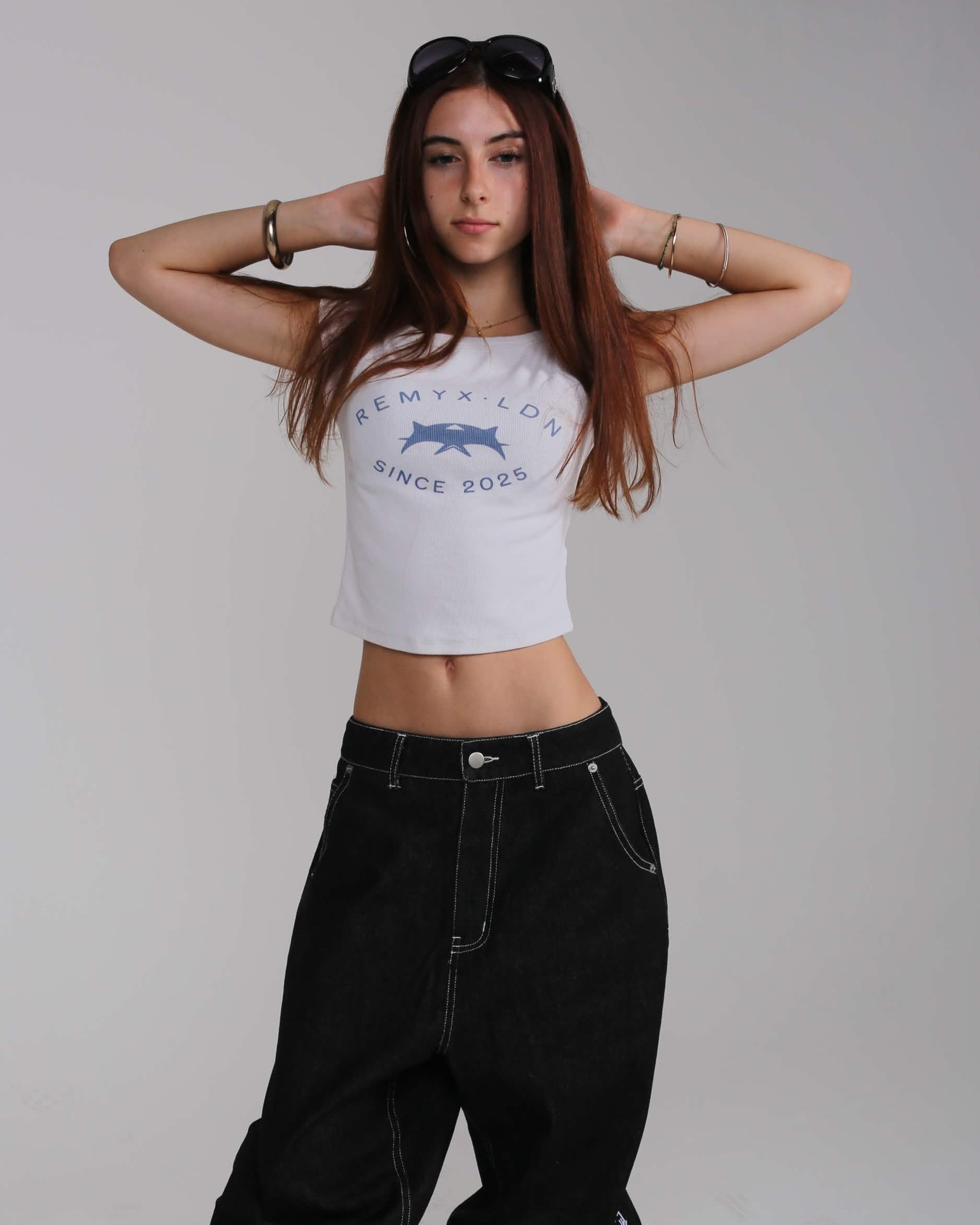GIRLS WIDE NECK BABY TEE V8