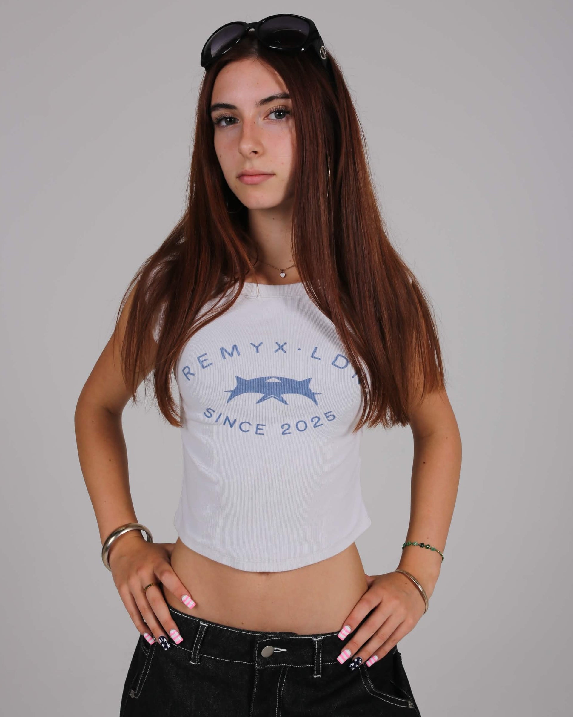 GIRLS WIDE NECK BABY TEE V8