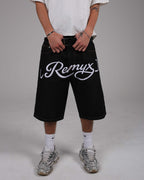SCRIPT DENIM JORTS V8