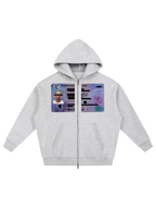 GREY ID ZIPUP HOODIE