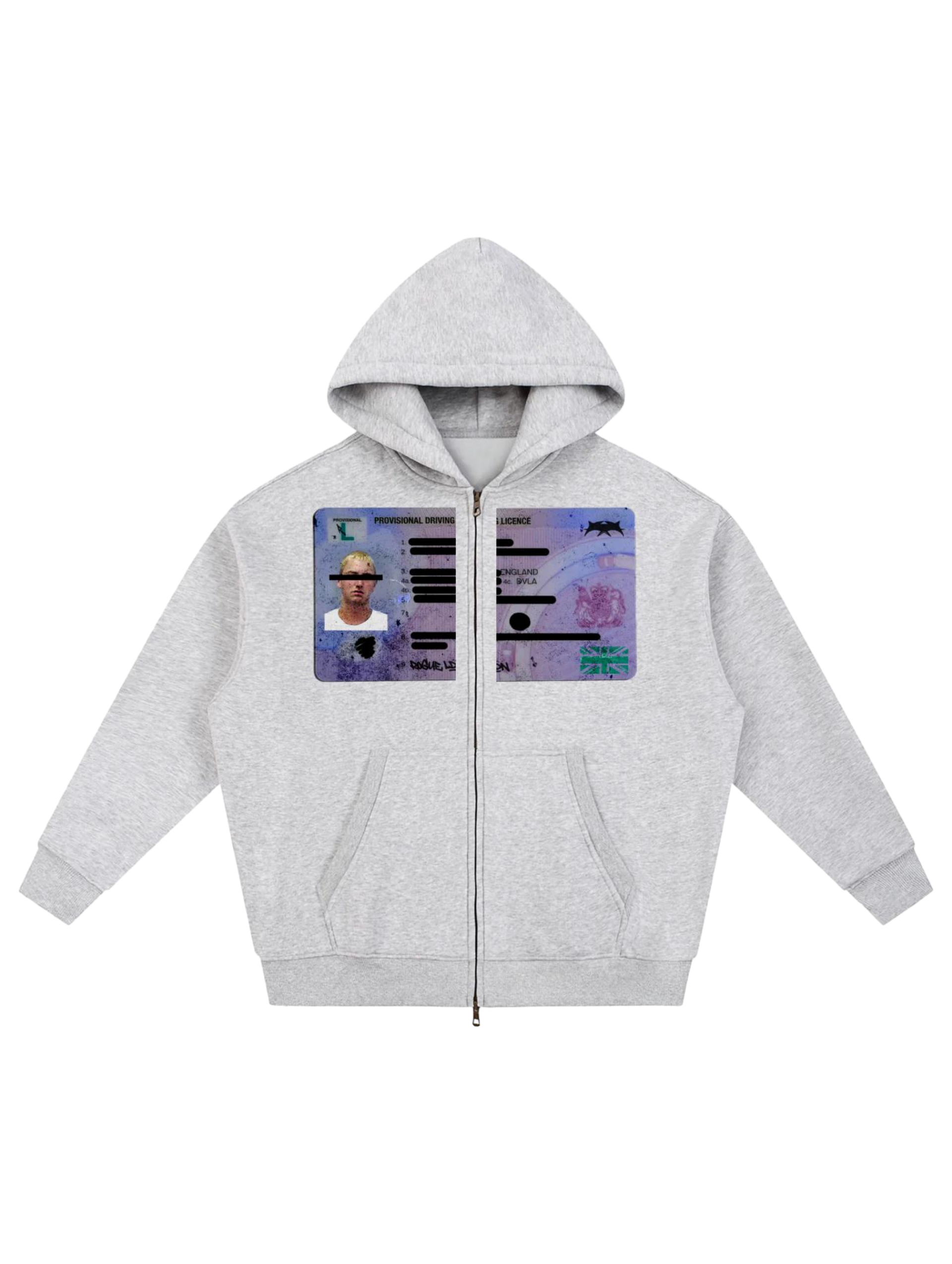 GREY ID ZIPUP HOODIE