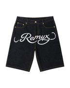 SCRIPT DENIM JORTS V8